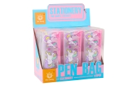 School Pencil Case Transparent Unicorns 20 x 8.5 x 4cm