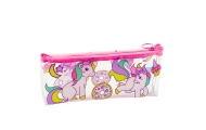 Mokyklinis pieštukinis dėklas permatomas "Donut Unicorns" 20 x 8,5 x 4 cm