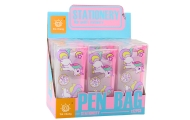 Pencil Case School Kit Transparent Donut Unicorns 20 x 8.5 x 4cm