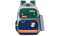 School Backpack Patches Dinosaur With Pencil Case Gray 16L