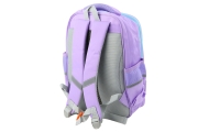 School Backpack With Patches Chest Strap Purple 16L