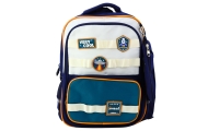 School Backpack Space Patches With Pencil Case Navy Blue 16L