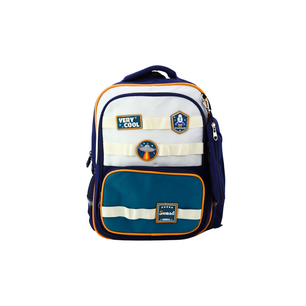 Space Patches mokyklinė kuprinė su pieštukine Navy blue 16L-Drabužiai ir aksesuarai, Aksesuarai, Rankinės, kuprinės, lagaminai-e