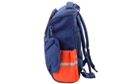 School Backpack With Dinosaur Chest Strap Navy Blue 22L