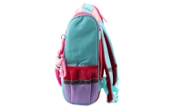 School Backpack White Cat Bag With Bird Pendant 21L
