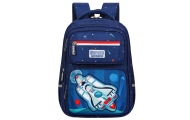 Vaikiška mokyklinė kuprinė su dirželiu Navy Blue Space Rocket 20L 41cm-Drabužiai ir aksesuarai, Aksesuarai, Rankinės, kuprinės, 