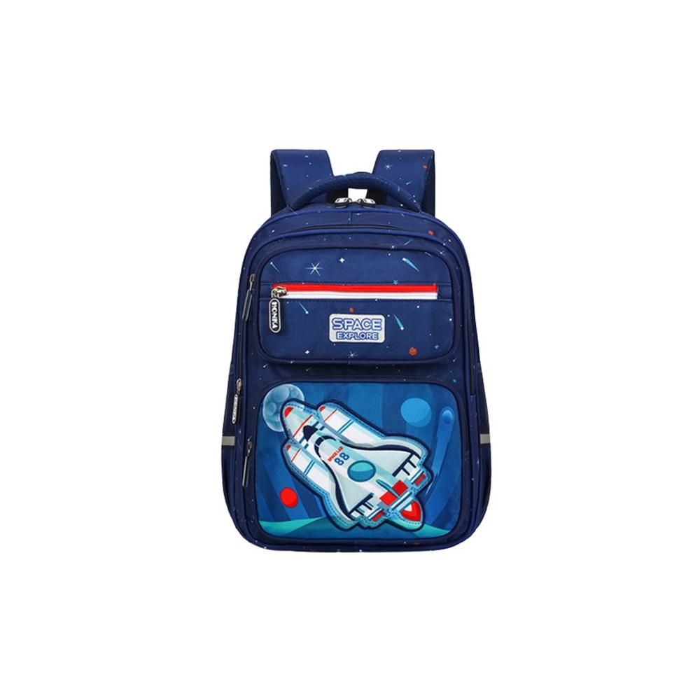 Vaikiška mokyklinė kuprinė su dirželiu Navy Blue Space Rocket 20L 41cm-Drabužiai ir aksesuarai, Aksesuarai, Rankinės, kuprinės, 