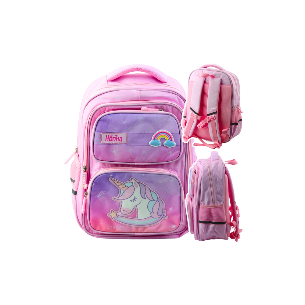 Unicorn School Backpack Chest Strap Pink 20L