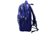 School Backpack Dinosaurs Patch T-Rex Chest Strap Navy Blue 20L