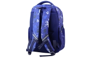 School Backpack Dinosaurs Patch T-Rex Chest Strap Navy Blue 20L