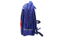School Backpack With Patch Chest Strap Navy Blue 20L