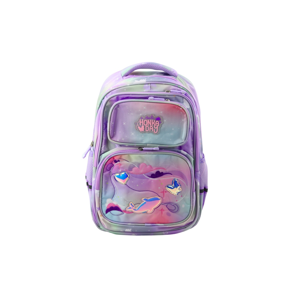 School Backpack Chest Strap Pastel Colored 20L