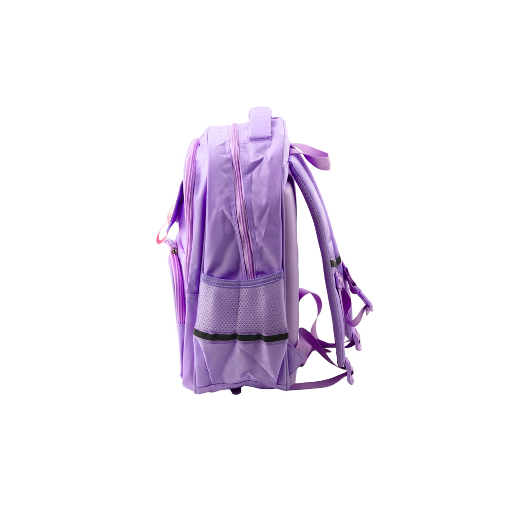 School Backpack With White Cat Chest Strap Purple 20L