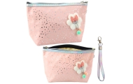 Pieštukinė - kosmetinė Shiny Dots Powder Pink 23x16cm