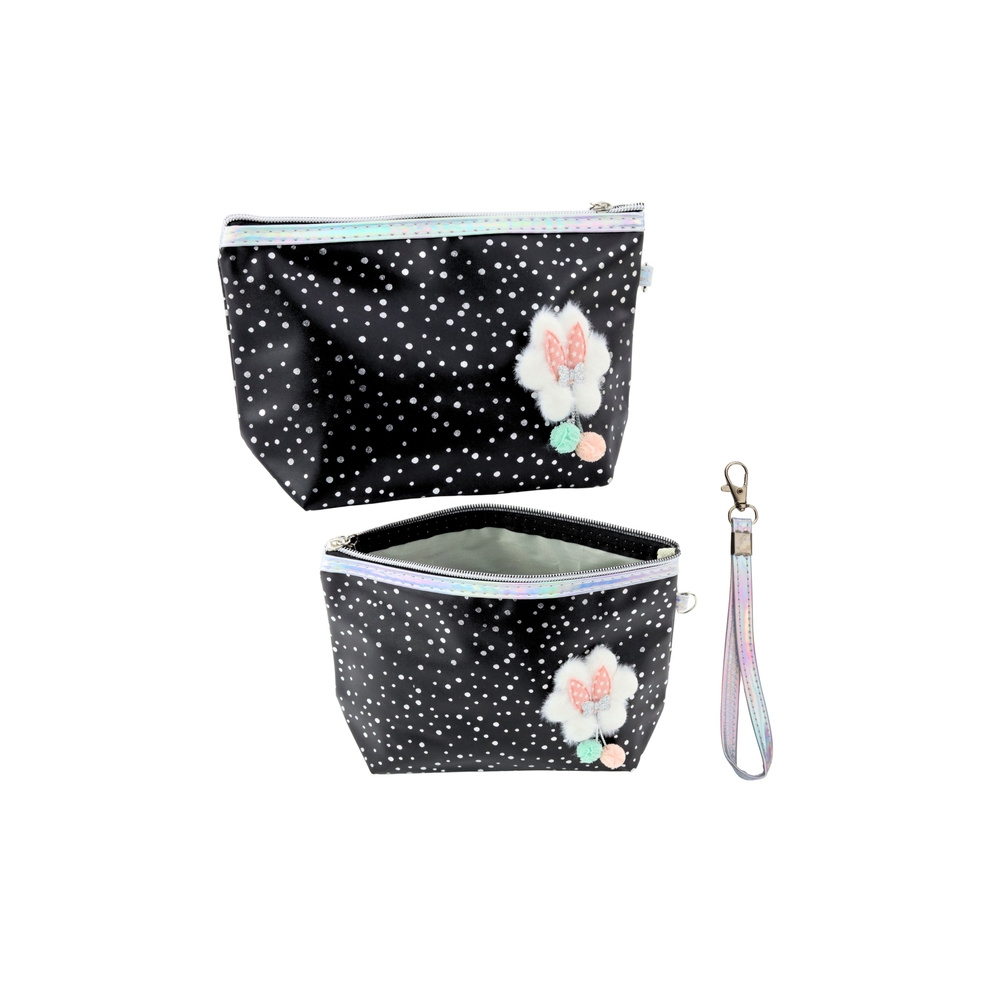 Pieštukinė - kosmetinė Blizgantys taškai juoda 23x16cm