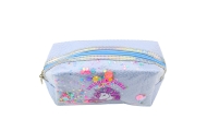 Mokyklinis pieštukinis dėklas su juostele Vienaragis Confetti Blue 20cm