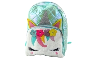 Dygsniuota mokyklinė kuprinė vaikams Unicorn Turquoise 32cm-Drabužiai ir aksesuarai, Aksesuarai, Rankinės, kuprinės, lagaminai-e