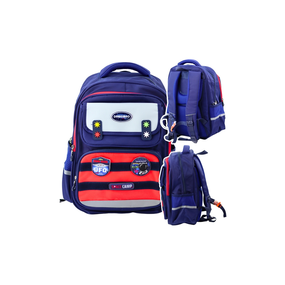 Vaikiška mokyklinė kuprinė su dirželiu ant krūtinės Navy Red Space 20L 38cm-Drabužiai ir aksesuarai, Aksesuarai, Rankinės, kupri