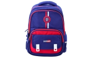 School Backpack Chest Strap Navy Blue Red 20L 38cm
