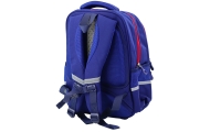 School Backpack Chest Strap Navy Blue Red 20L 38cm