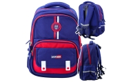 School Backpack Chest Strap Navy Blue Red 20L 38cm