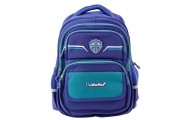 Children's School Backpack Chest Strap Navy Blue Green 20L 38cm