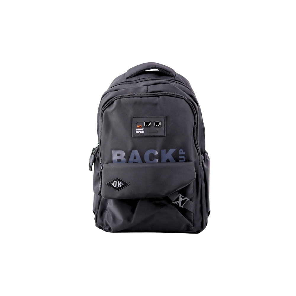 Miesto mokyklinė kuprinė 6 kišenės Back Up Black 23L 46cm-Drabužiai ir aksesuarai, Aksesuarai, Rankinės, kuprinės, lagaminai-e-v