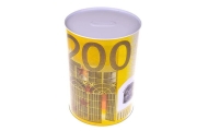 Metal Piggy Bank Tin 200 Euro Banknote 16.5 x 12cm