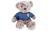 Plush Mascot Cuddly Toy Teddy Bear Gray Blue Sweater 21cm