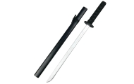Medinis kardas Katana treniruočių rekvizitas juodas 70 cm