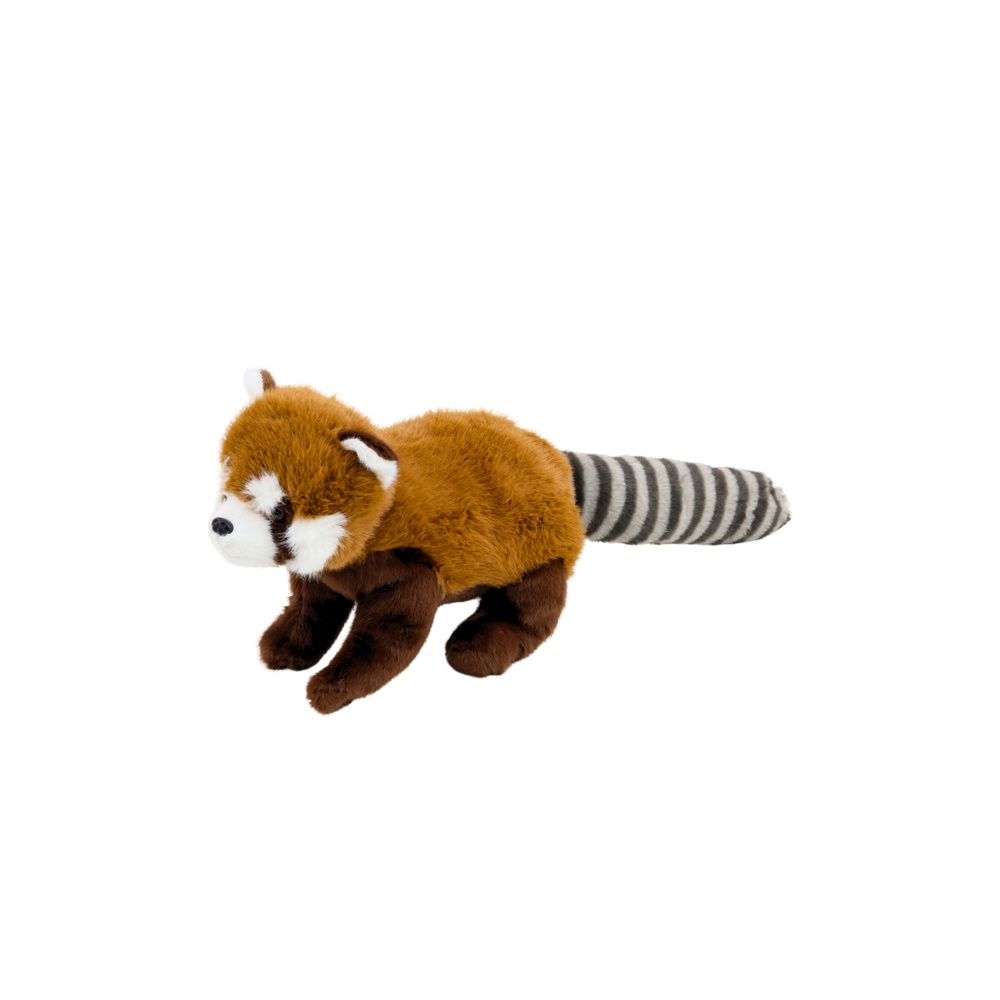 Pliušinis talismanas apkabinama Panda Raudona 45cm