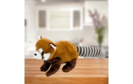 Pliušinis talismanas apkabinama Panda Raudona 45cm