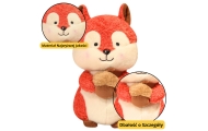 Plush Mascot Cuddly Toy Squirrel with Nut 25cm