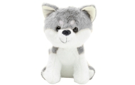 Pliušinis talismanas, kurį galima apkabinti Wolf White Grey 20cm