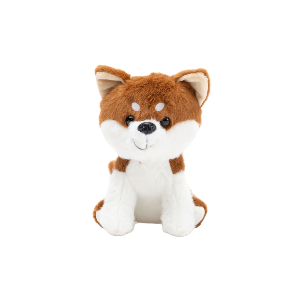 Pluszowa Maskotka Przytulanka Mały Piesek Shiba Inu Biało Brązowy 20cm