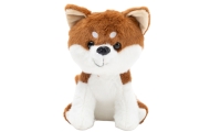 Pluszowa Maskotka Przytulanka Mały Piesek Shiba Inu Biało Brązowy 20cm