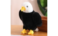 Plush Eagle Bird Plush Toy Mascot Cuddly Toy Black and White 25cm