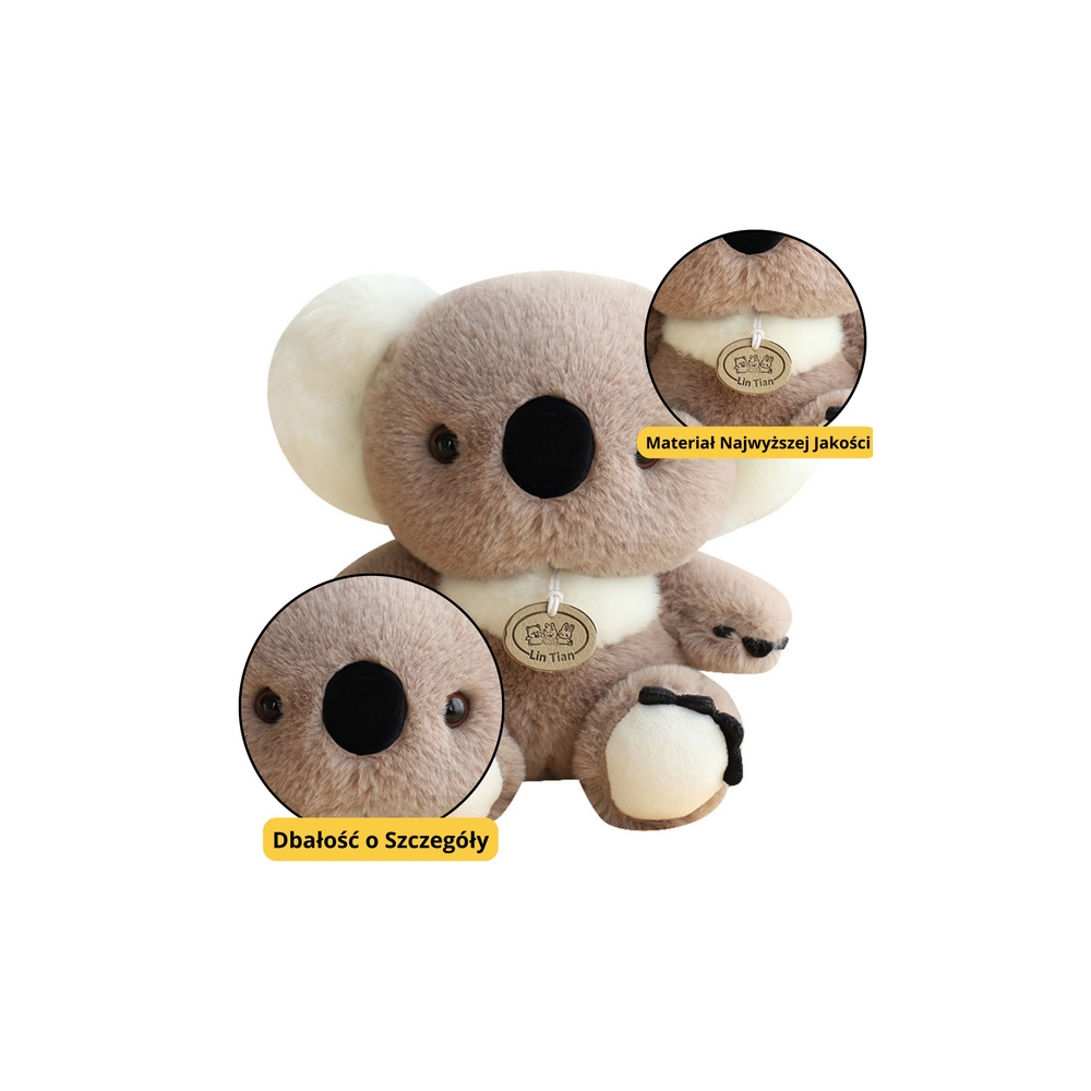 Pliušinis pliušinis talismanas meškiukas koala pilkas 23cm