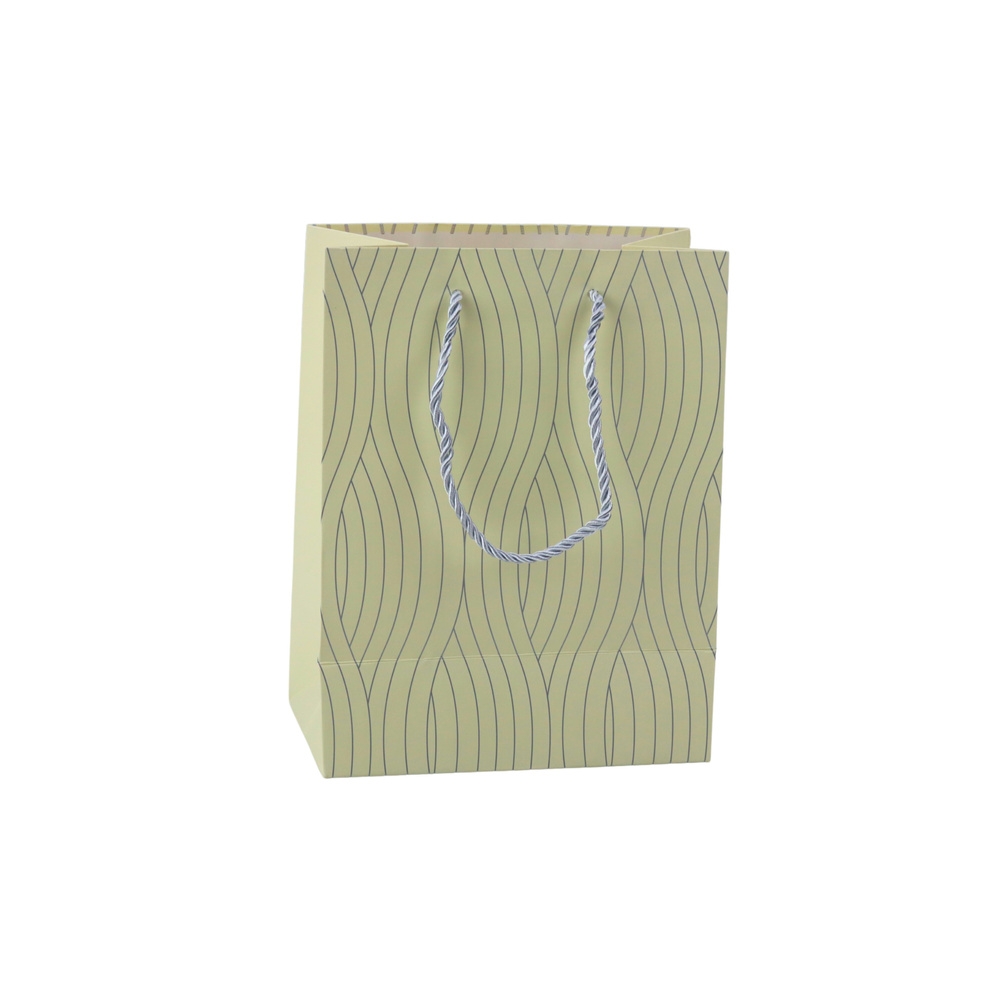 Paper Gift Bag Silver Wavy Lines 23 x 18 x 10.5 cm