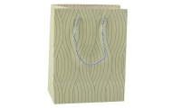 Popierinis dovanų maišelis "Silver Wavy Lines" 23 x 18 x 10,5 cm 1vnt