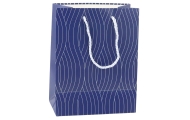 Popierinis dovanų maišelis "Silver Wavy Lines" 23 x 18 x 10,5 cm 1vnt