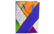 Popierinis dovanų maišelis Geometriniai raštai 23 x 18 x 10,5 cm 1vnt