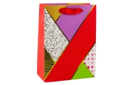 Popierinis dovanų maišelis Geometriniai raštai 23 x 18 x 10,5 cm 1vnt