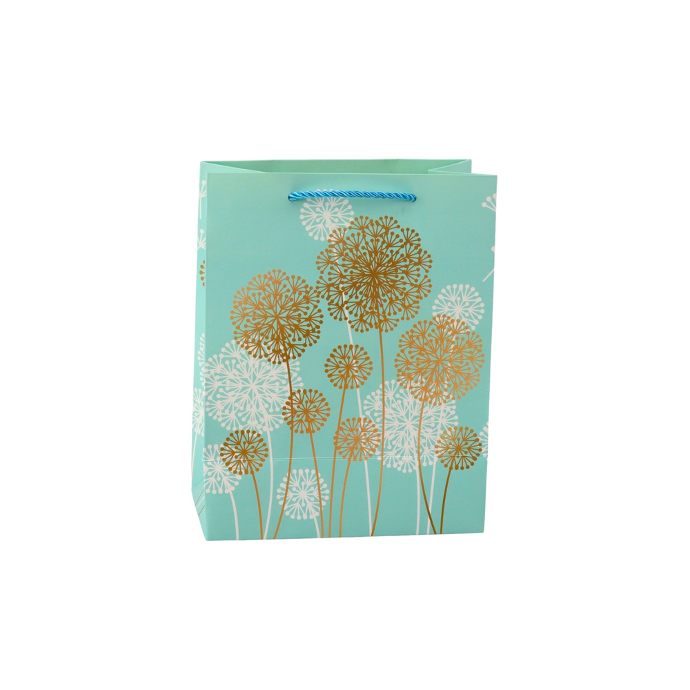 Gift Bag Dandelions Gold Elements 23 x 18 x 10.5 cm