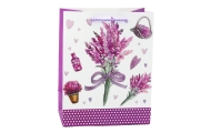 Lavender Paper Gift Bag Glitter Elements 23 x 18 x 10.5 cm
