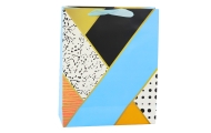 Popierinis dovanų maišelis Geometriniai raštai 32 x 26 x 12 cm 1vnt