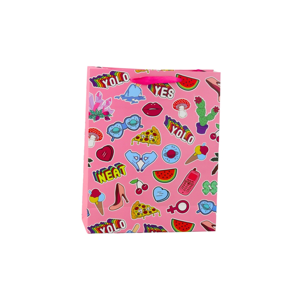 Gift Bag Stickers Colored Stamps 32 x 26 x 12 cm
