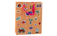 Gift Bag Stickers Colored Stamps 32 x 26 x 12 cm
