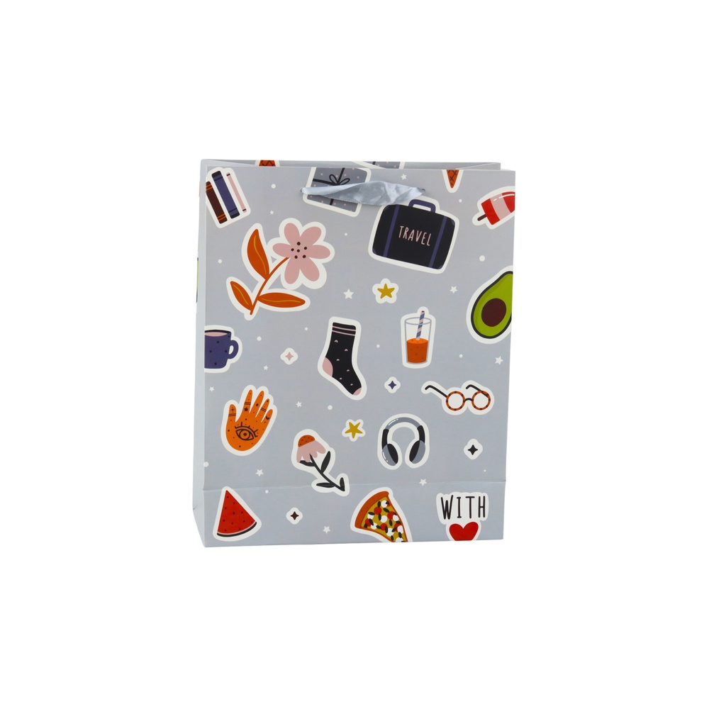 Gift Bag Stickers Colored Stamps 32 x 26 x 12 cm