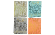 Paper Gift Bag Wavy Lines Gold 32 x 26 x 12 cm